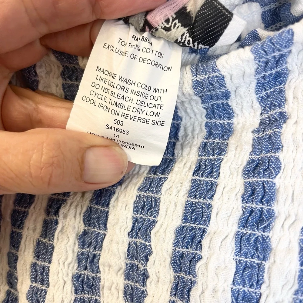 Rare Editions Blue and White Shorts Set Size 14